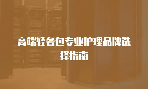 高端轻奢包专业护理品牌选择指南