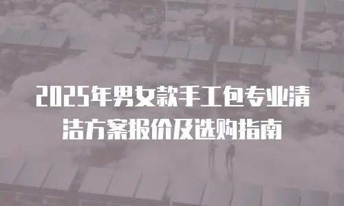 2025年男女款手工包专业清洁方案报价及选购指南