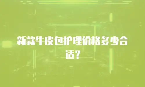 新款牛皮包护理价格多少合适？