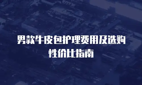 男款牛皮包护理费用及选购性价比指南