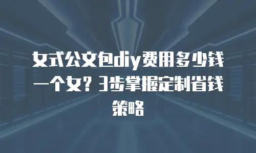 女式公文包diy费用多少钱一个女？3步掌握定制省钱策略