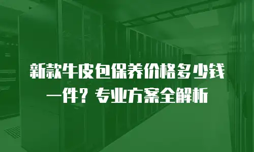 新款牛皮包保养价格多少钱一件？专业方案全解析