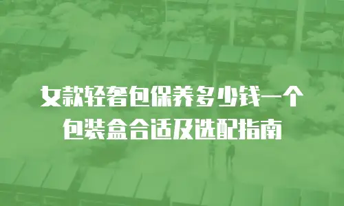 女款轻奢包保养多少钱一个包装盒合适及选配指南