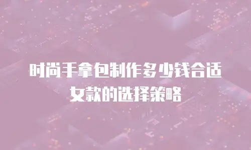 时尚手拿包制作多少钱合适女款的选择策略