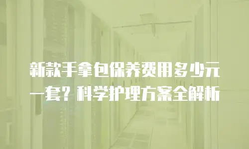 新款手拿包保养费用多少元一套？科学护理方案全解析