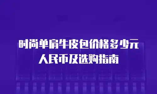 时尚单肩牛皮包价格多少元人民币及选购指南