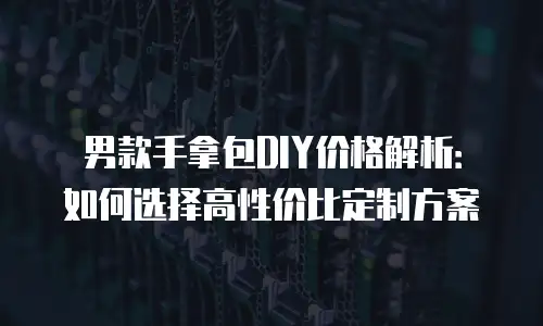 男款手拿包DIY价格解析：如何选择高性价比定制方案