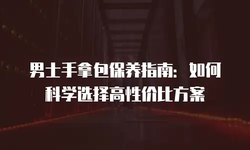 男士手拿包保养指南：如何科学选择高性价比方案