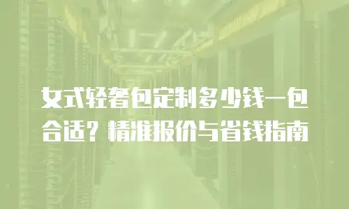 女式轻奢包定制多少钱一包合适？精准报价与省钱指南
