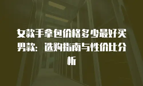女款手拿包价格多少最好买男款：选购指南与性价比分析
