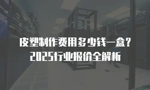 皮塑制作费用多少钱一盒？2025行业报价全解析