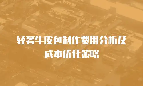 轻奢牛皮包制作费用分析及成本优化策略