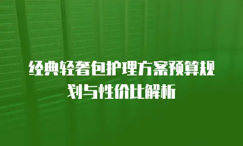 经典轻奢包护理方案预算规划与性价比解析