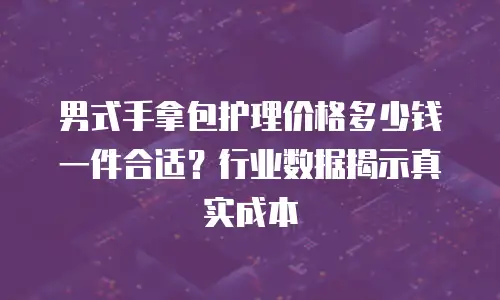 男式手拿包护理价格多少钱一件合适？行业数据揭示真实成本