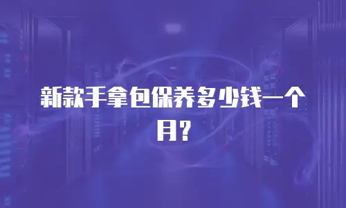 新款手拿包保养多少钱一个月？