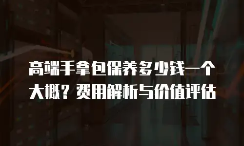 高端手拿包保养多少钱一个大概？费用解析与价值评估