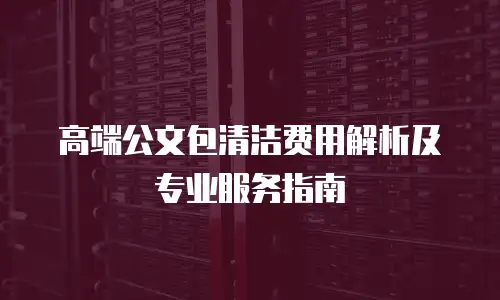高端公文包清洁费用解析及专业服务指南