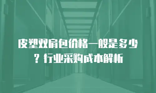 皮塑双肩包价格一般是多少？行业采购成本解析