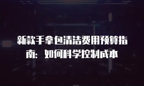 新款手拿包清洁费用预算指南：如何科学控制成本