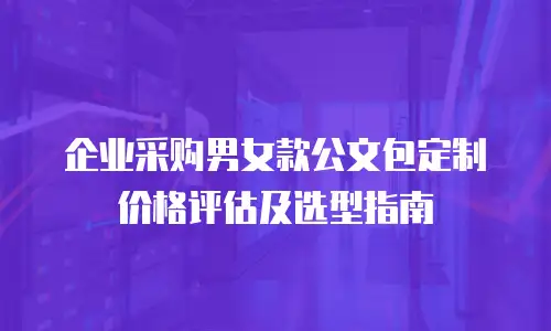 企业采购男女款公文包定制价格评估及选型指南