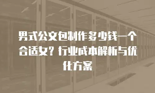 男式公文包制作多少钱一个合适女？行业成本解析与优化方案