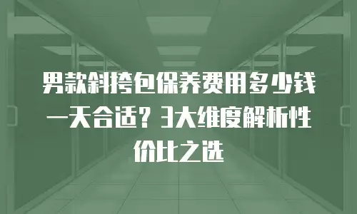 男款斜挎包保养费用多少钱一天合适？3大维度解析性价比之选