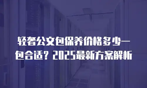 轻奢公文包保养价格多少一包合适？2025最新方案解析