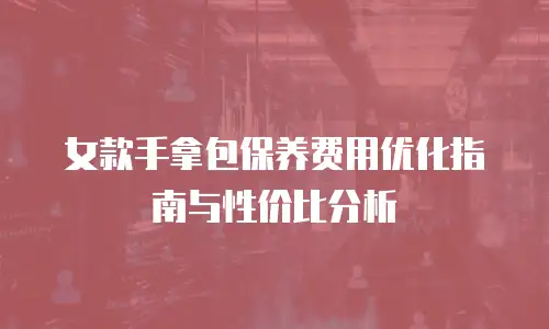 女款手拿包保养费用优化指南与性价比分析