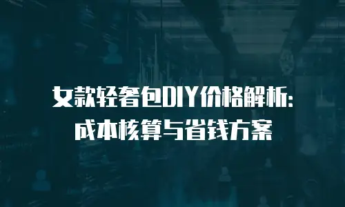 女款轻奢包DIY价格解析：成本核算与省钱方案