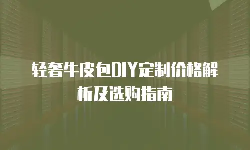 轻奢牛皮包DIY定制价格解析及选购指南