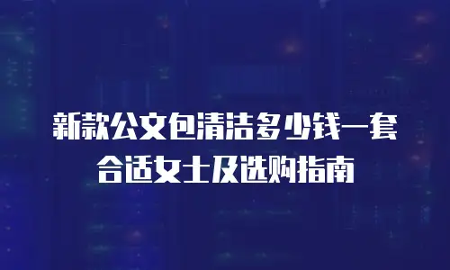 新款公文包清洁多少钱一套合适女士及选购指南