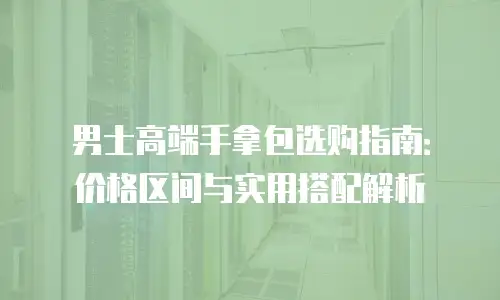 男士高端手拿包选购指南：价格区间与实用搭配解析