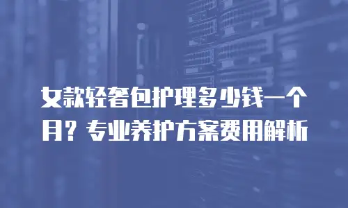 女款轻奢包护理多少钱一个月？专业养护方案费用解析