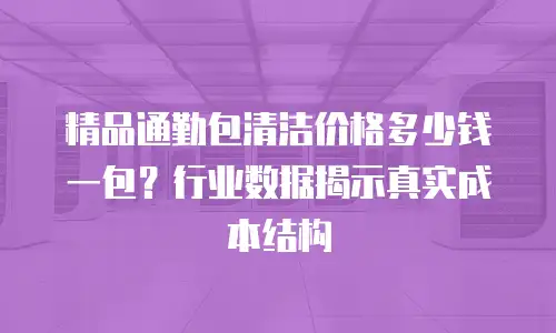 精品通勤包清洁价格多少钱一包？行业数据揭示真实成本结构