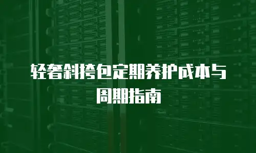 轻奢斜挎包定期养护成本与周期指南
