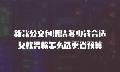 新款公文包清洁多少钱合适 女款男款怎么选更省预算
