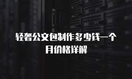 轻奢公文包制作多少钱一个月价格详解
