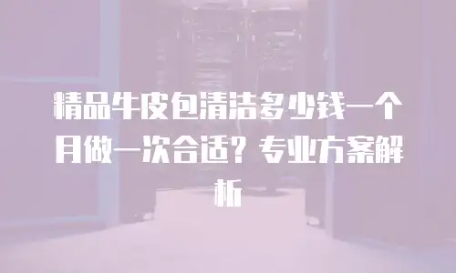 精品牛皮包清洁多少钱一个月做一次合适？专业方案解析