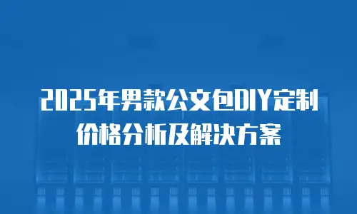 2025年男款公文包DIY定制价格分析及解决方案