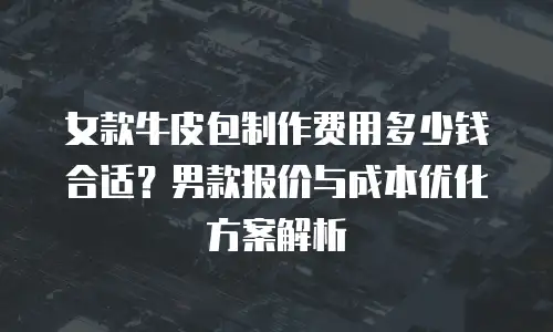 女款牛皮包制作费用多少钱合适？男款报价与成本优化方案解析