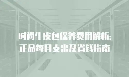 时尚牛皮包保养费用解析：正品每月支出及省钱指南