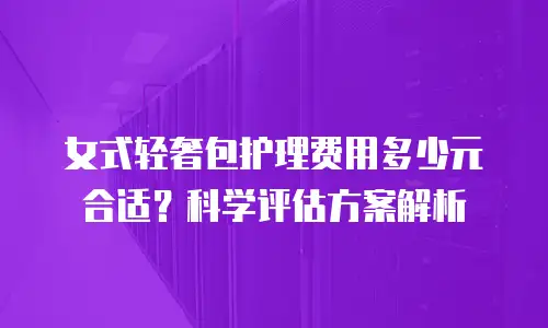 女式轻奢包护理费用多少元合适？科学评估方案解析