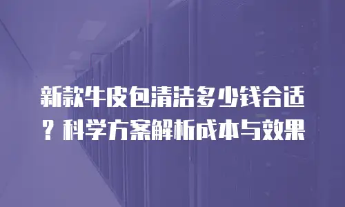 新款牛皮包清洁多少钱合适？科学方案解析成本与效果