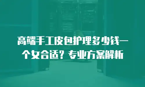 高端手工皮包护理多少钱一个女合适？专业方案解析