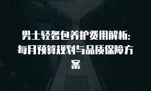 男士轻奢包养护费用解析：每月预算规划与品质保障方案