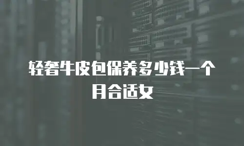 轻奢牛皮包保养多少钱一个月合适女