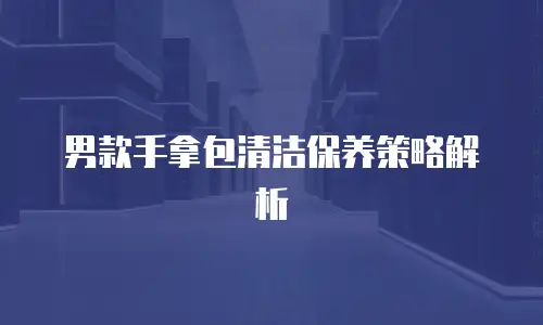 男款手拿包清洁保养策略解析