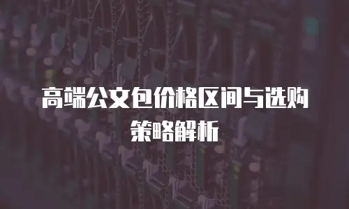 高端公文包价格区间与选购策略解析