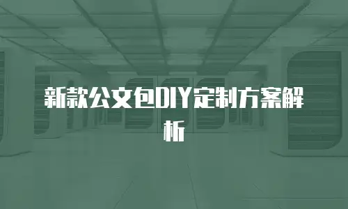 新款公文包DIY定制方案解析