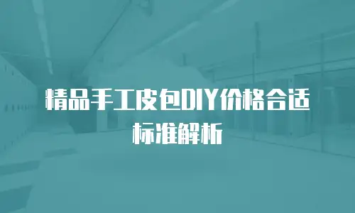 精品手工皮包DIY价格合适标准解析